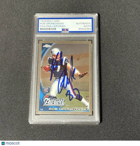 2010 Topps Chrome Chrome#C112 Rob Gronkowski Signed Card Auto PSA Slabbed  Patriots