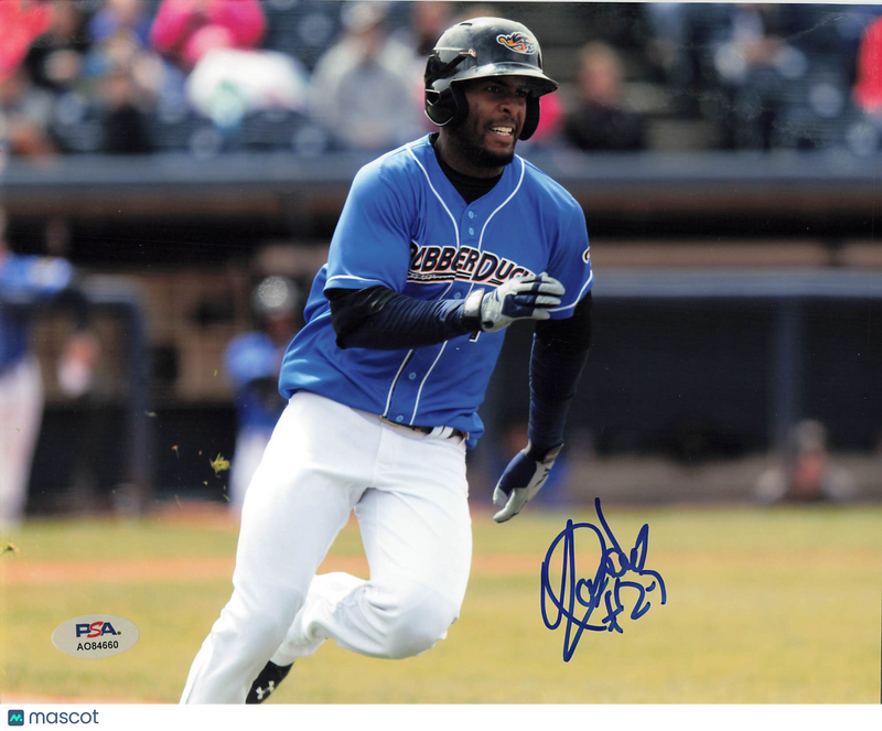 Yandy Diaz Akron RubberDucks Signed 8x10 Photo PSA