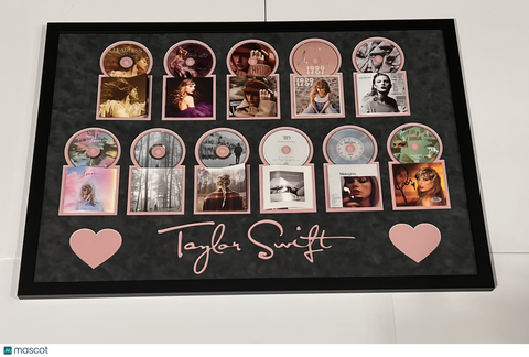 Taylor Swift "30x42"Album Collage Signed TLOAS CD Cover Framed PSA/DNA Autograph