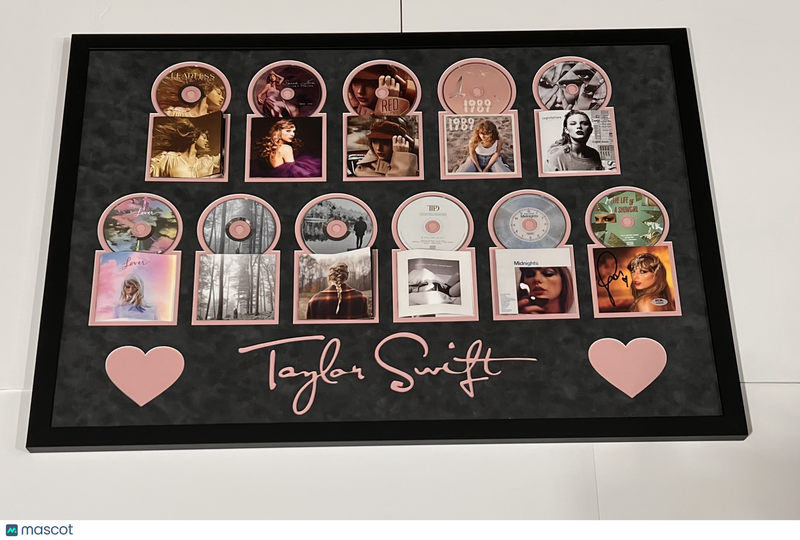Taylor Swift "30x42"Album Collage Signed TLOAS CD Cover Framed PSA/DNA Autograph