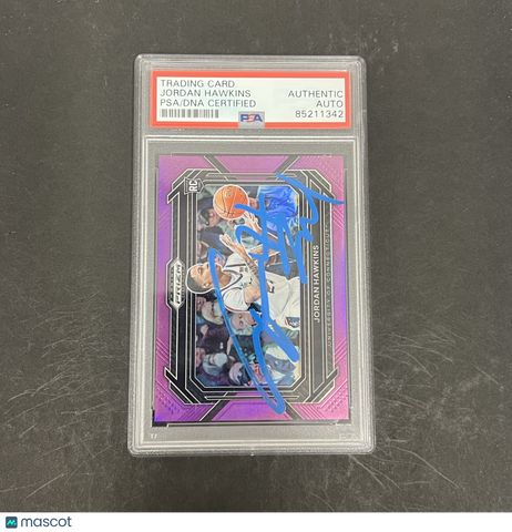Jordan Hawkins 2023 Panini Prizm Draft Picks Signed Card PSA Autographed