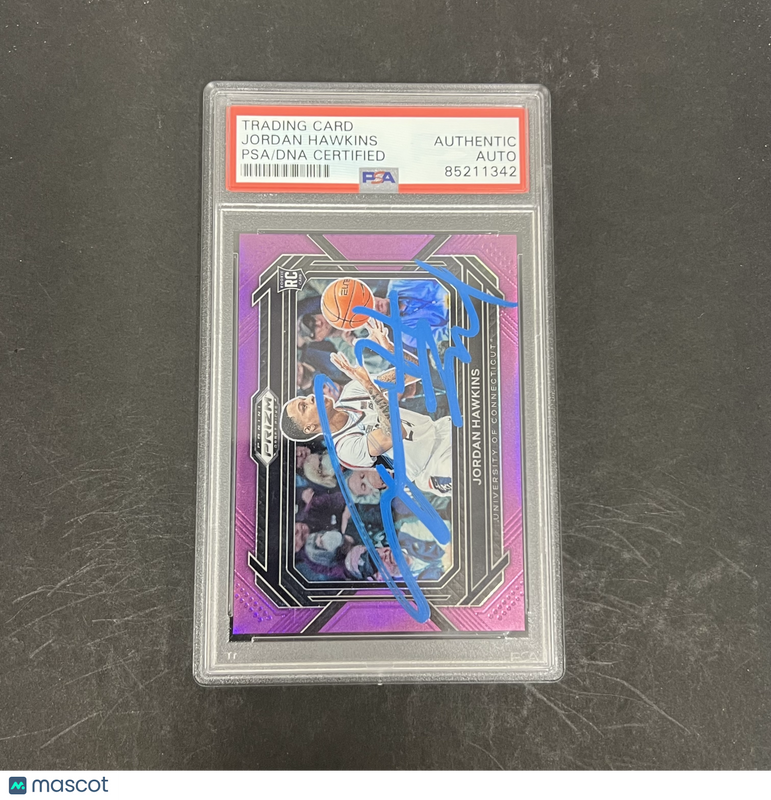 Jordan Hawkins 2023 Panini Prizm Draft Picks Signed Card PSA Autographed