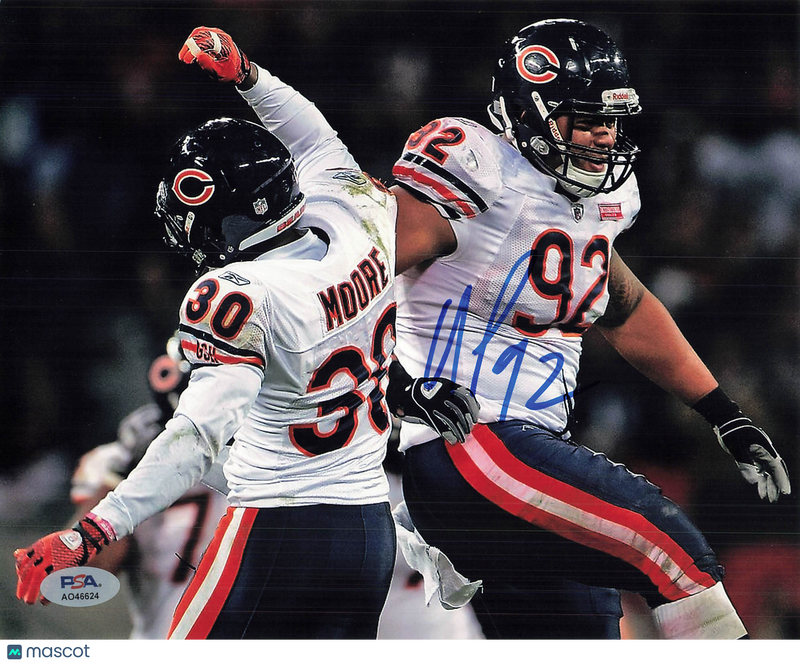 Stephen Paea Signed Chicago Bears Football 8x10 Photo PSA Autographed