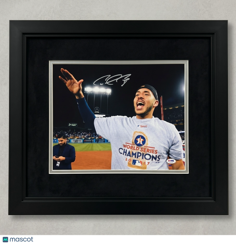 Carlos Correa Houston Astros Signed 11x14 Custom Framed Photo PSA Auth