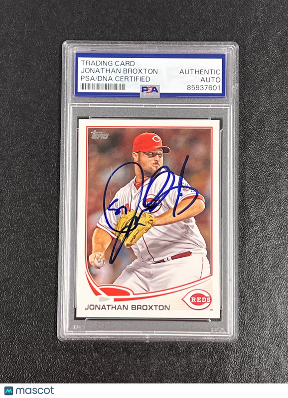 2013 Topps #51 Jonathan Broxton Signed Card Auto PSA Slabbed Cincinnati Reds