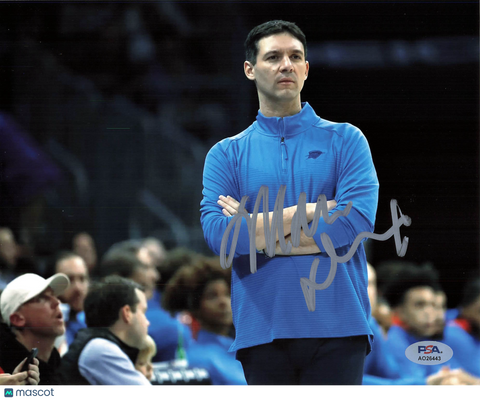 Mark Daigneault Oklahoma City Thunder Signed Basketball 8x10 Photo PSA Auth