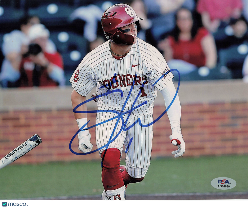 Steele Walker Oklahoma Sooners Signed 8x10 Photo PSA