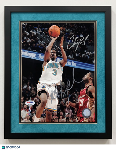 Chris Paul New Orleans Hornets Signed Basketball 8x10 Custom Framed Photo PSA