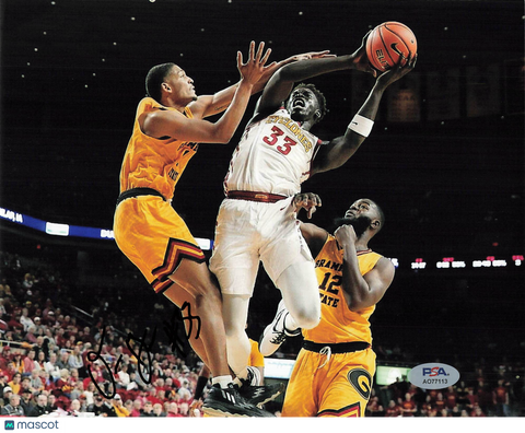 Omaha Biliew Iowa State Cyclones Signed Basketball 8x10 Photo PSA