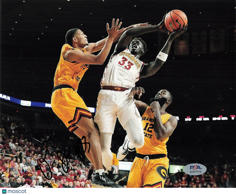 Omaha Biliew Iowa State Cyclones Signed Basketball 8x10 Photo PSA