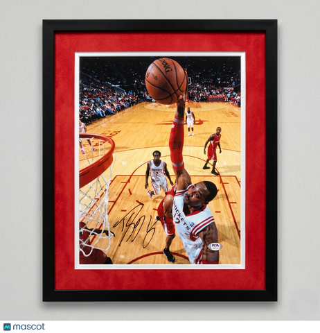 Dwight Howard Houston Rockets Signed Basketball 11x14 Custom Framed Photo PSA