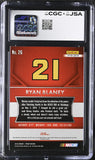 2016 Panini Prizm #26 Ryan Blaney Silver signed card CGC JSA Auto Authentic
