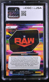 2022 Panini Prizm WWE #8 Next Level Bayley Signed Card CGC JSA Auto Auth