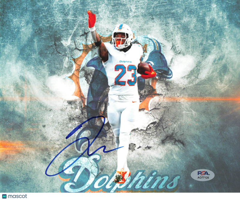 Jeff Wilson Jr. Miami Dolphins Signed 8x10 Football Photo