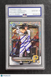 2025 Topps Bowman#BDC-50 Easton Carmichael Signed Card Auto 10 PSA Slab Pirates