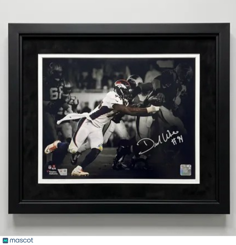 DeMarcus Ware Signed Denver Broncos Custom Framed 11x14 Photo Fanatics Auth Auto