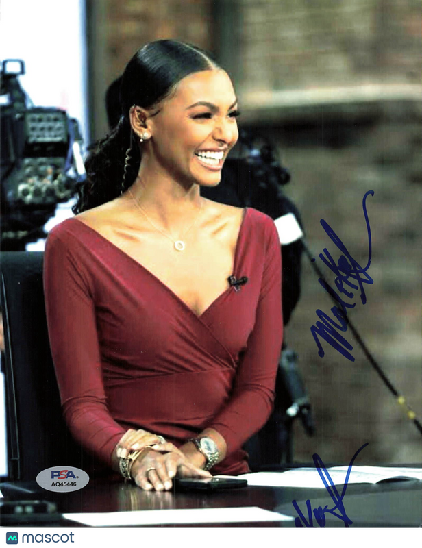 Malika Andrews Signed Basketball 8x10 Photo PSA Auth