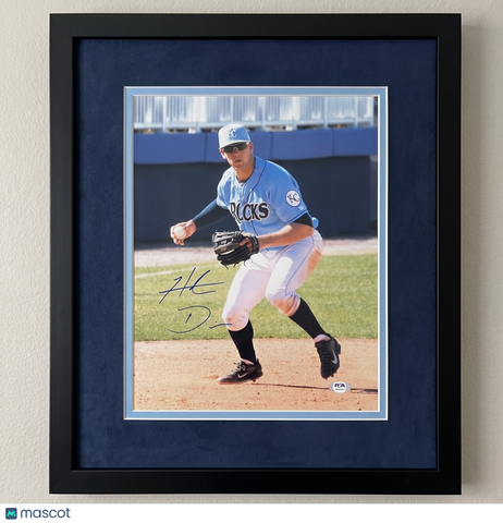 Hunter Dozier Kansas City Royals Signed 11x14 Custom Framed Photo PSA