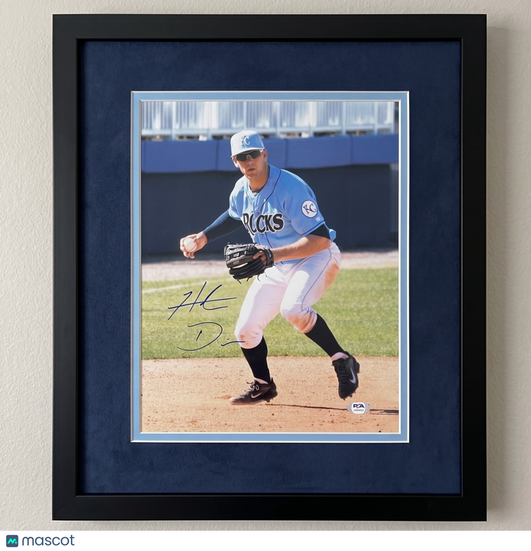 Hunter Dozier Kansas City Royals Signed 11x14 Custom Framed Photo PSA
