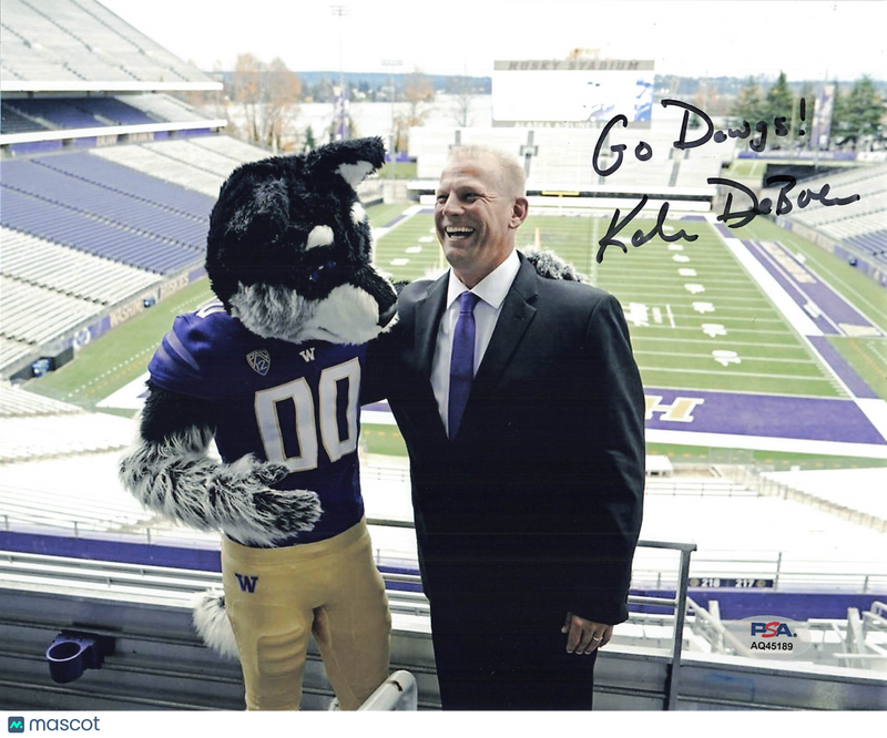 Kalen DeBoer Signed Washington Huskies Football 8x10 Photo PSA Autographed