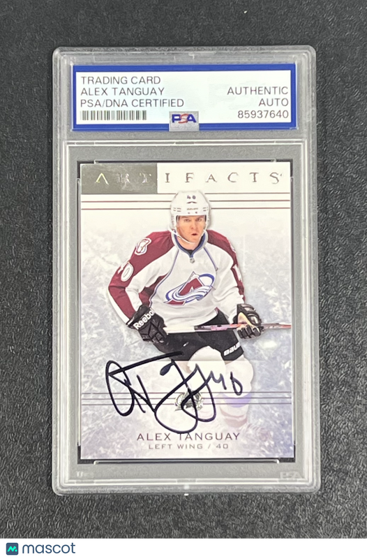2014-15 Upper Deck Artifacts Hockey#86 Alex Tanguay Signed Card Auto PSA Slabbed