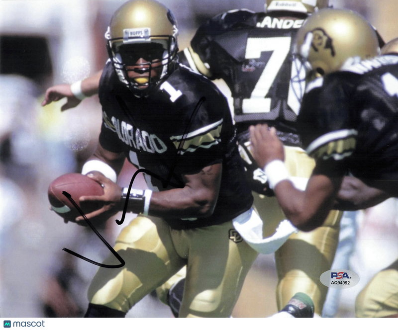Vance Joseph Signed Colorado Buffaloes Football 8x10 Photo PSA Autographed