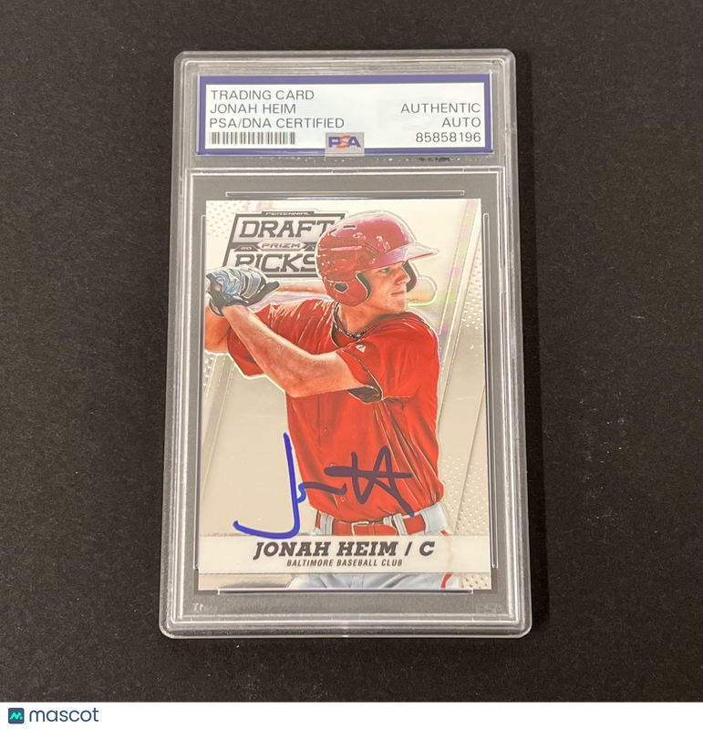 2013 Panini Prizm Perennial Draft #86 Jonah Heim Signed Card PSA Slabbed Orioles