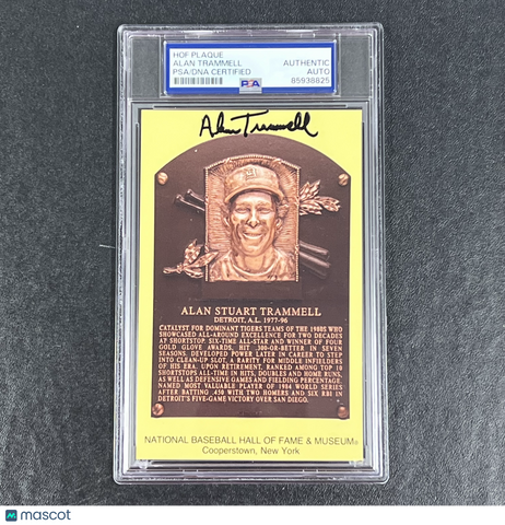 2020 National Baseball Hall of Fame & Museum #C38619 Alan Trammell Signed Card A