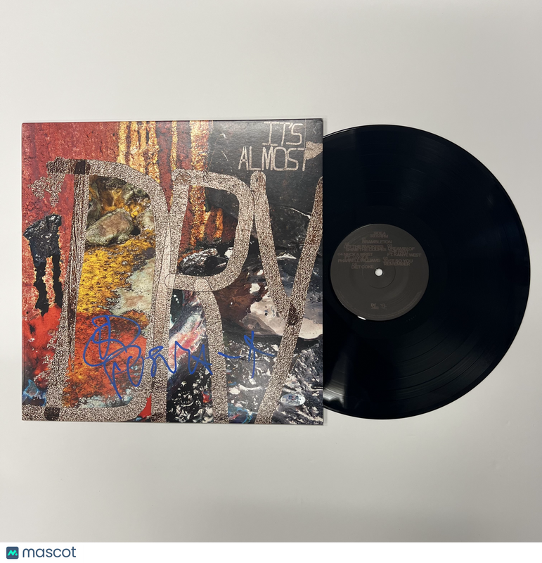 Pusha T Signed It's Almost Dry Vinyl Album PSA Autographed