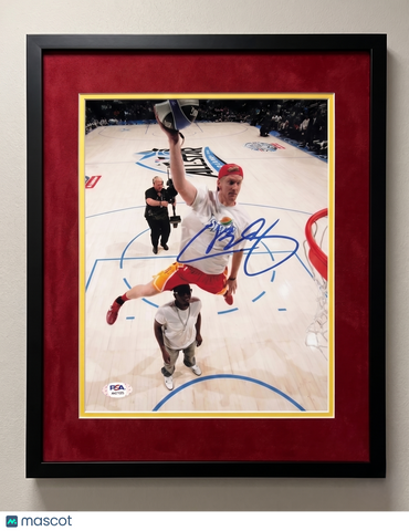 Chase Budinger Houston Rockets Signed Basketball 8x10 Custom Framed Photo PSA