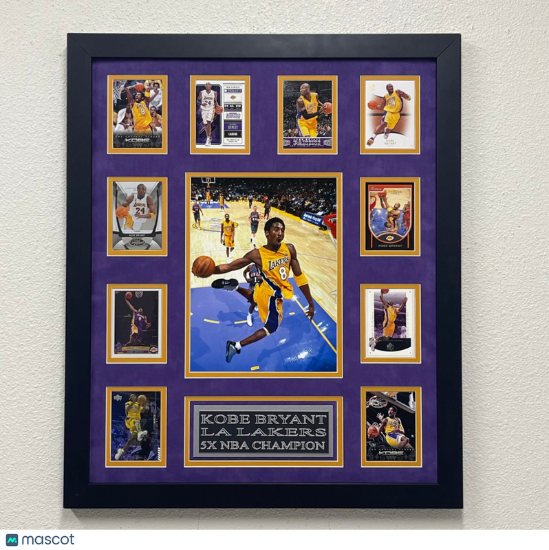 Kobe Bryant Custom Framed Display Los Angeles Lakers Basketball Frame
