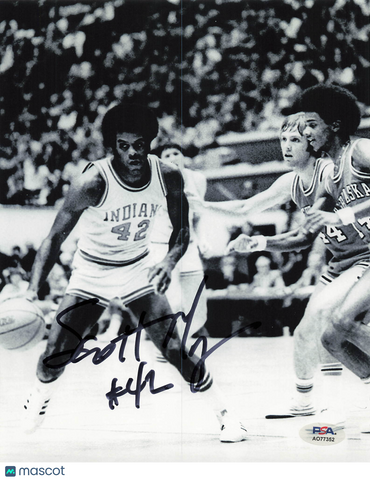 Scott May Indiana Hoosiers Signed Basketball 8x10 Photo PSA
