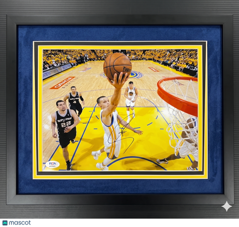Stephen Curry Golden State Warriors Signed 11x14 Custom Framed Photo PSA