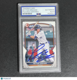 2023 Topps Bowman Prospect #BP-57 Peyton Graham Signed Card Auto PSA Slabbed
