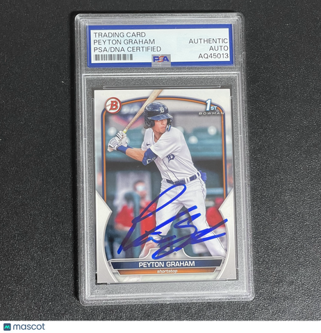 2023 Topps Bowman Prospect #BP-57 Peyton Graham Signed Card Auto PSA Slabbed