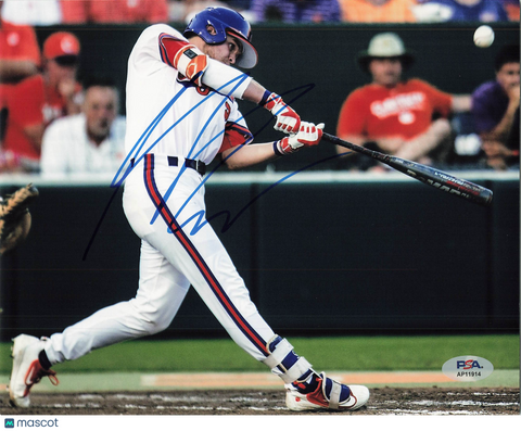 Seth Beer Clemson Tigers Signed 8x10 Photo PSA