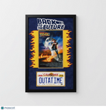 Michael J. Fox Signed License Plate 22x34 Framed PSA Back to the Future