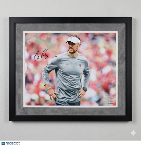 Lincoln Riley Signed Oklahoma Sooners 16x20 Custom Framed Photo PSA Autographed