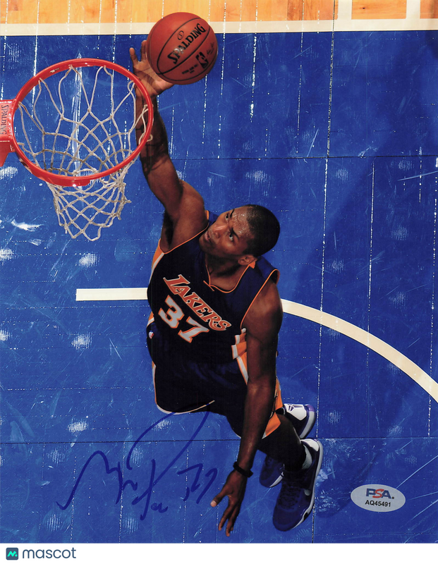 Metta World Peace Los Angeles Lakers Signed Basketball 8x10 Photo PSA