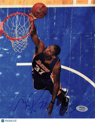 Metta World Peace Los Angeles Lakers Signed Basketball 8x10 Photo PSA
