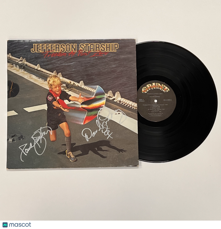 David Freiberg & Paul Kantner Signed Vinyl Freedom at Point Zero Album PSA Auth