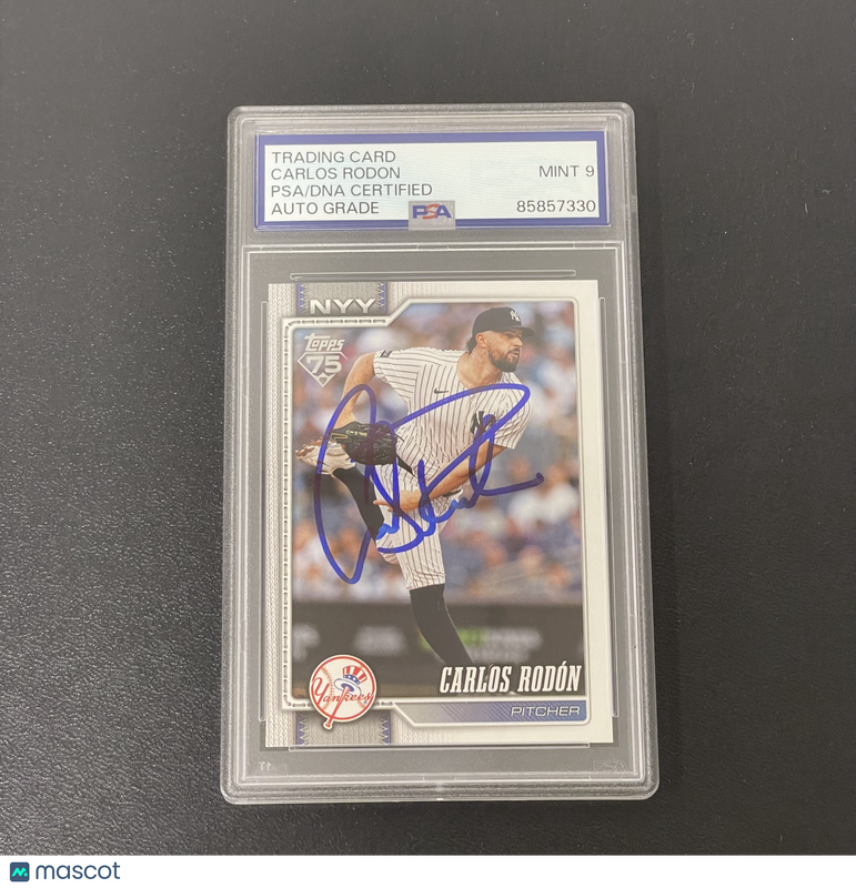2026 Topps 75 #82 Carlos Rodon Signed Card Auto 9 PSA Slabbed New York Yankees