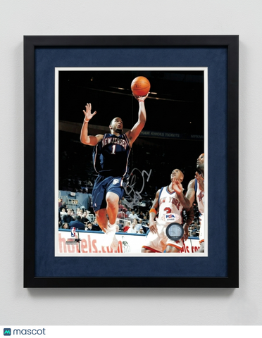 Marcus Williams New Jersey Nets Signed Basketball 8x10 Custom Framed Photo PSA