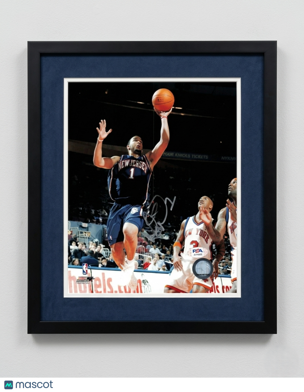 Marcus Williams New Jersey Nets Signed Basketball 8x10 Custom Framed Photo PSA