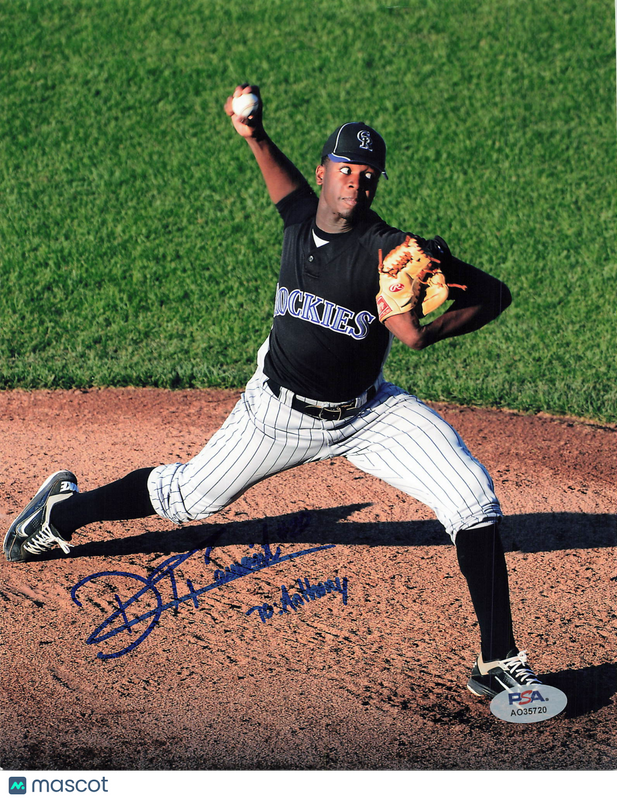 Touki Toussaint Colorado Rockies Signed 8x10 Photo PSA