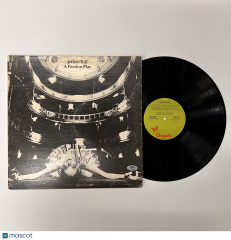 Martin Barre Signed A Passion Play by Jethro Tull Vinyl Album PSA Autographed