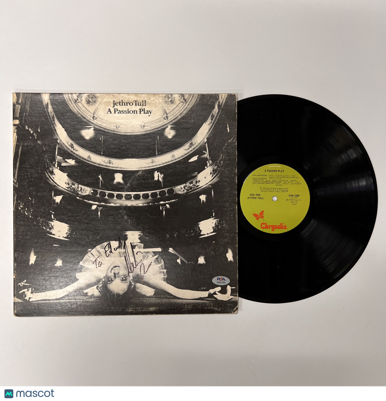 Martin Barre Signed A Passion Play by Jethro Tull Vinyl Album PSA Autographed
