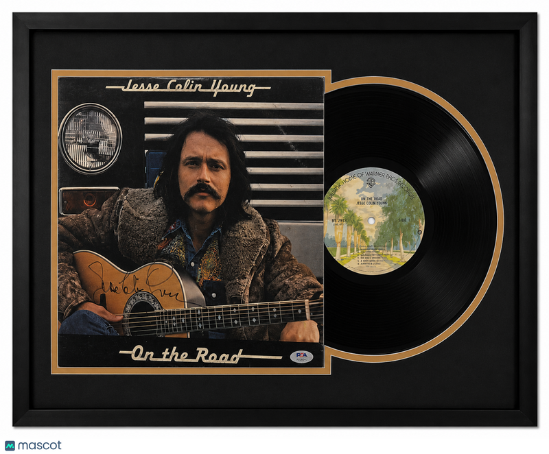 Jesse Colin Young Signed On the RoadCustom Framed Vinyl Album PSA Auth