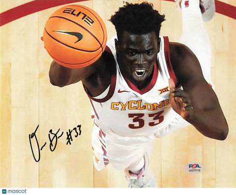 Omaha Biliew Iowa State Cyclones Signed Basketball 8x10 Photo PSA