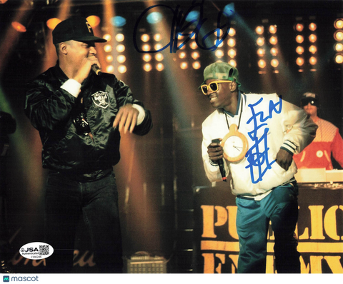 Flavor Flav and Chuck D signed 8x10 Photo Public Enemy JSA Autographed